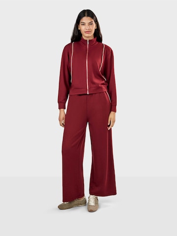 Gisela Wide Leg Bukser i rød: forside