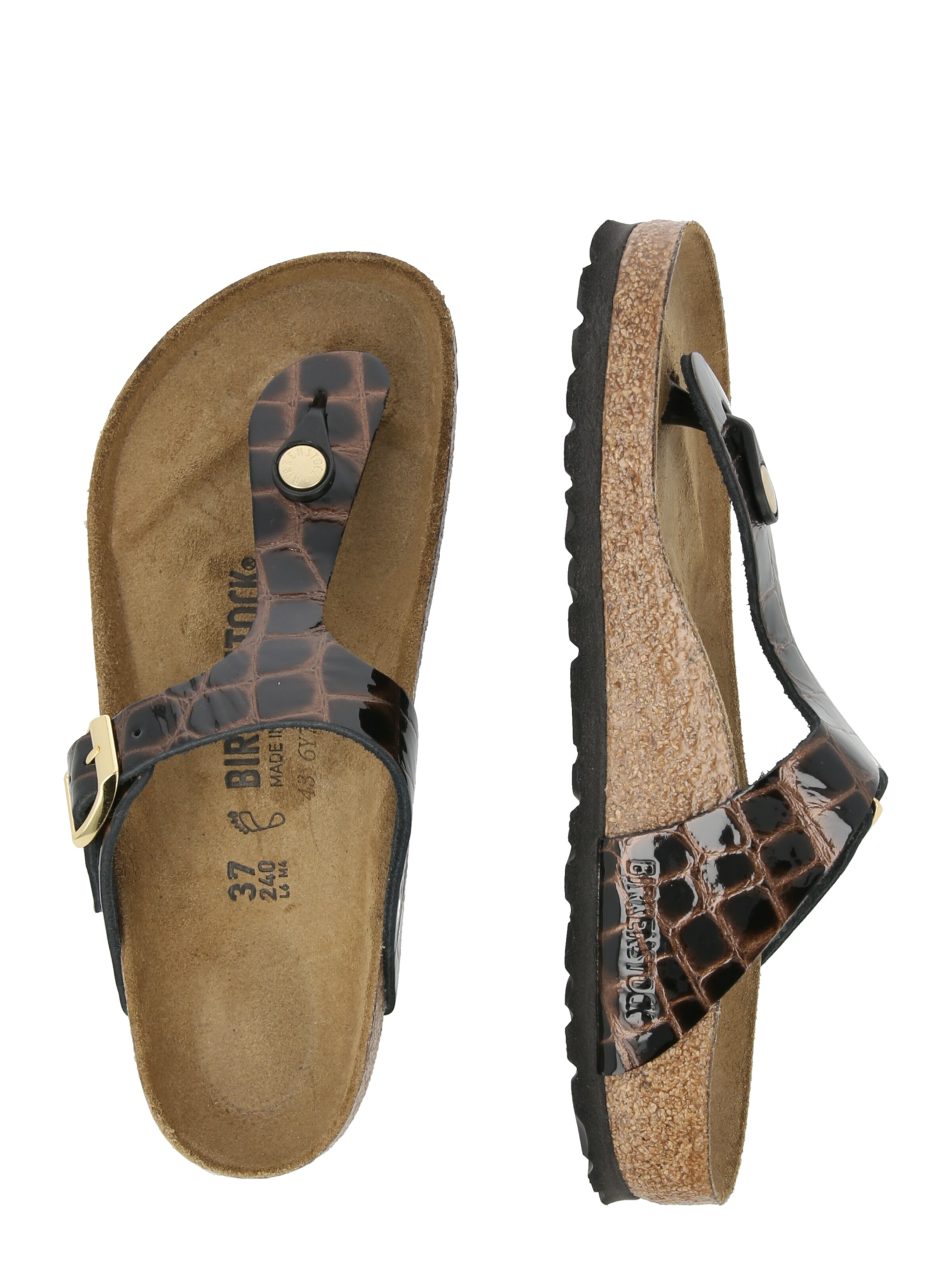 BIRKENSTOCK - Sandalias de dedo 'Gizeh' en negro