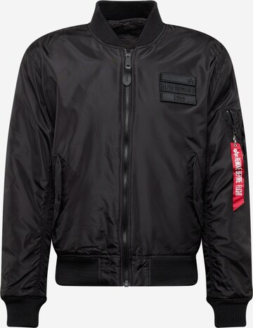 ALPHA INDUSTRIESPrijelazna jakna 'Ma-1' - crna boja: prednji dio