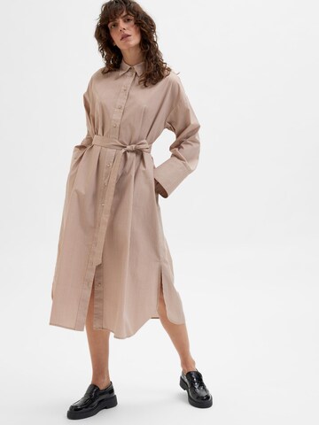 SELECTED FEMME Shirt Dress 'STANIE' in Beige