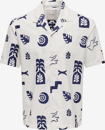 Only & Sons Regular fit Риза в бежово: отпред