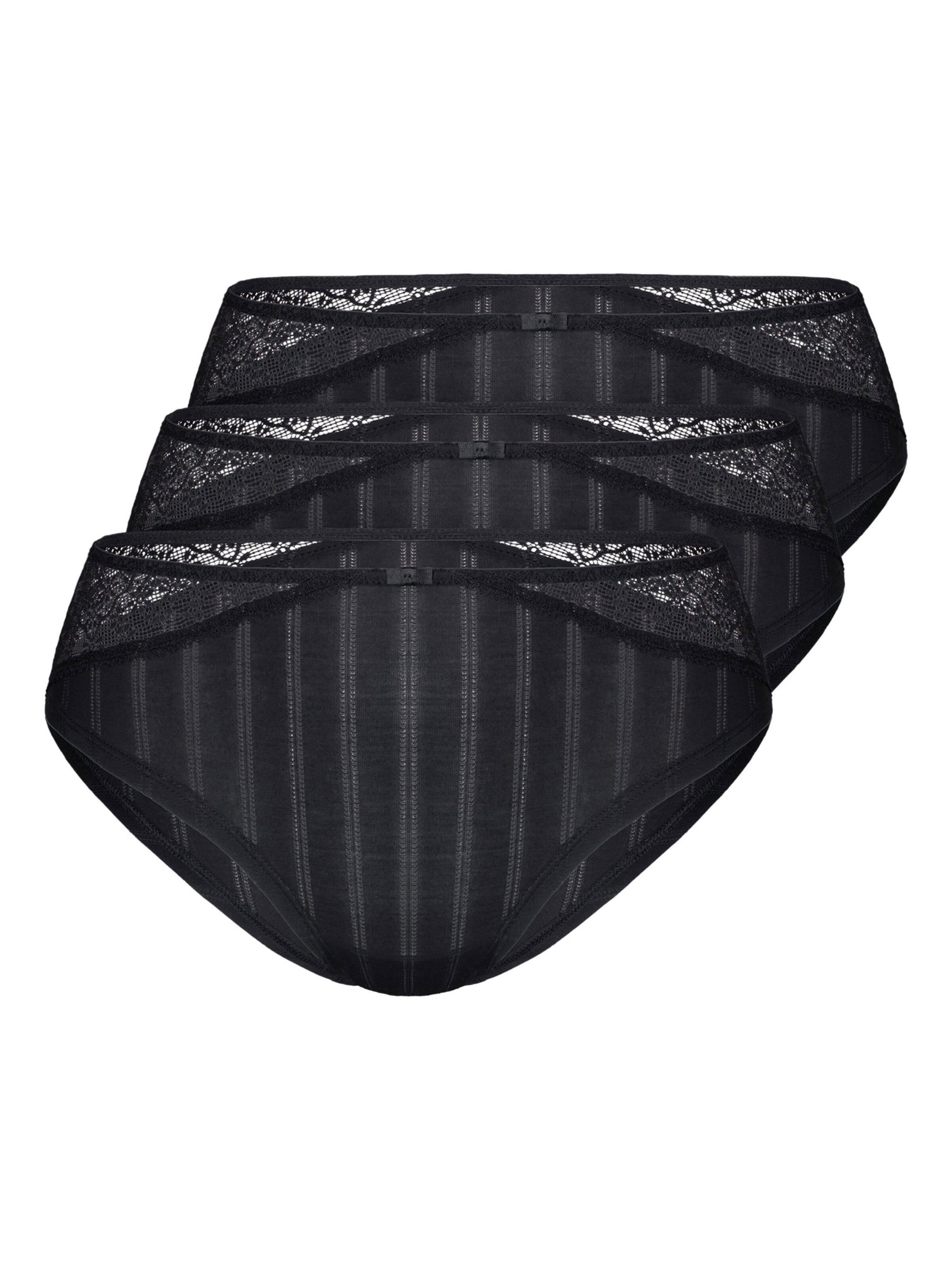 sassa Panty 'Natural Stripe'‌‌‌‌‌ in Schwarz: Vorderseite