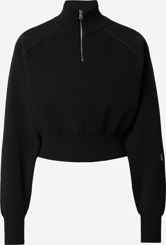 Pull-over Calvin Klein Jeans en noir : devant