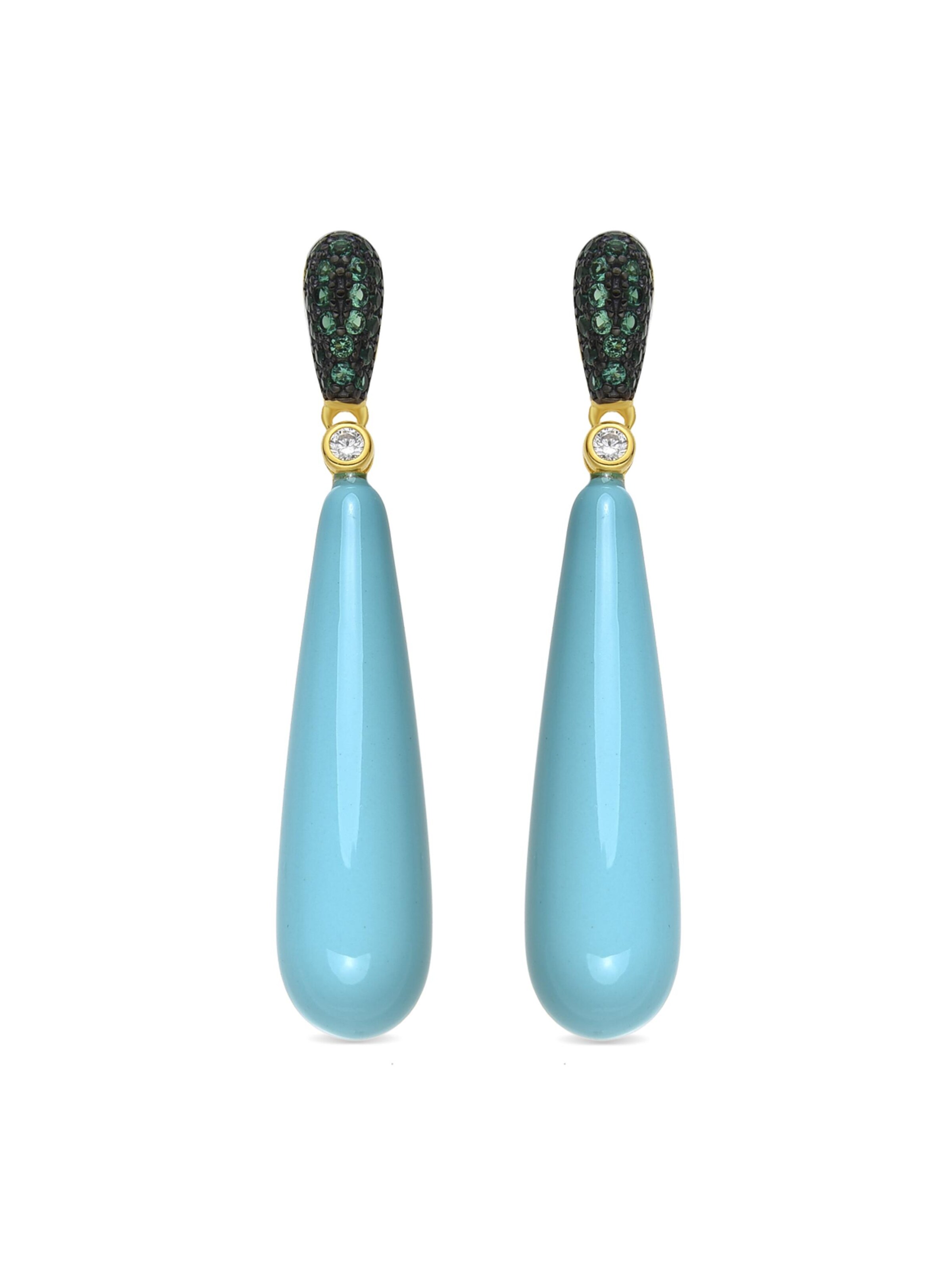 Luxenter - Pendientes 'WINGI' en azul: frente