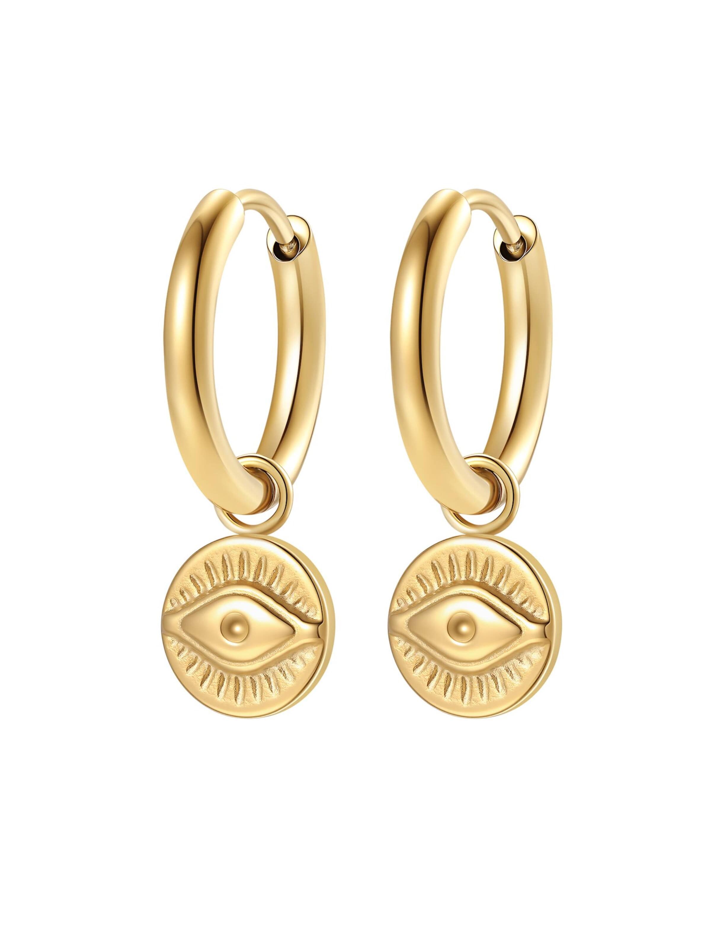 Hey Happiness Oorbel 'Evil Eye' in Goud