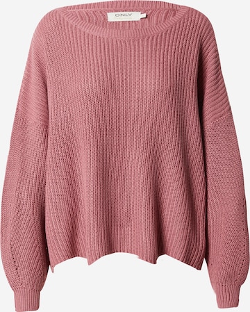 rozā ONLY "Oversize" stila džemperis 'HILDE': no priekšpuses