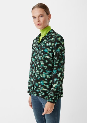 comma casual identity Blouse in Groen: voorkant