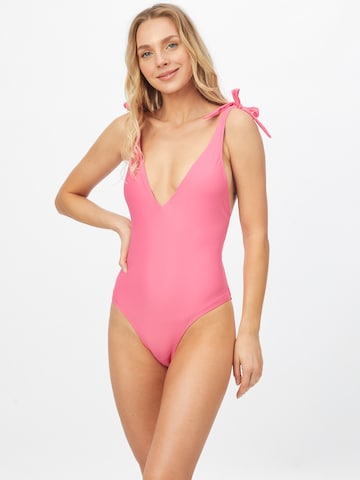 Hunkemöller Triangel Badeanzug in Pink: predná strana