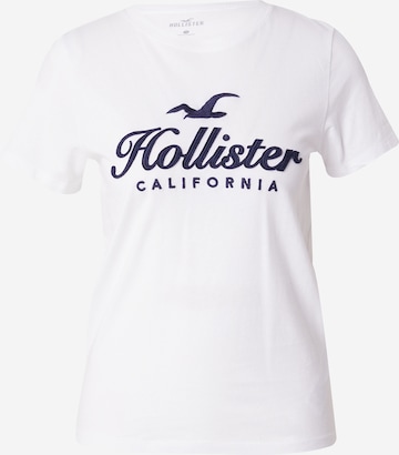 HOLLISTER Majica 'CHAIN' | bela barva: sprednja stran