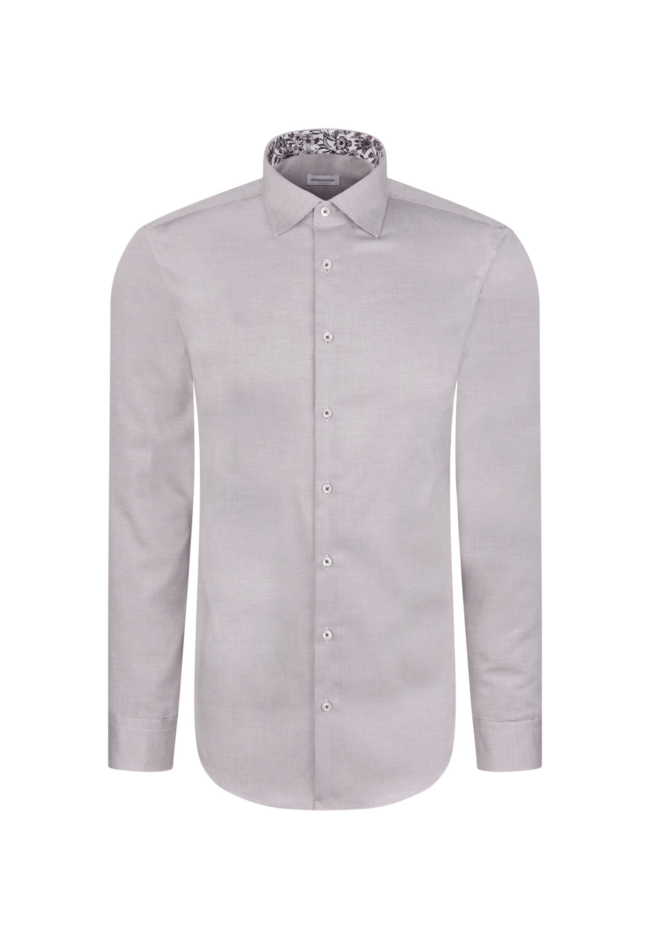 SEIDENSTICKER Slim Fit Hemd 'Schwarze Rose' in Grün