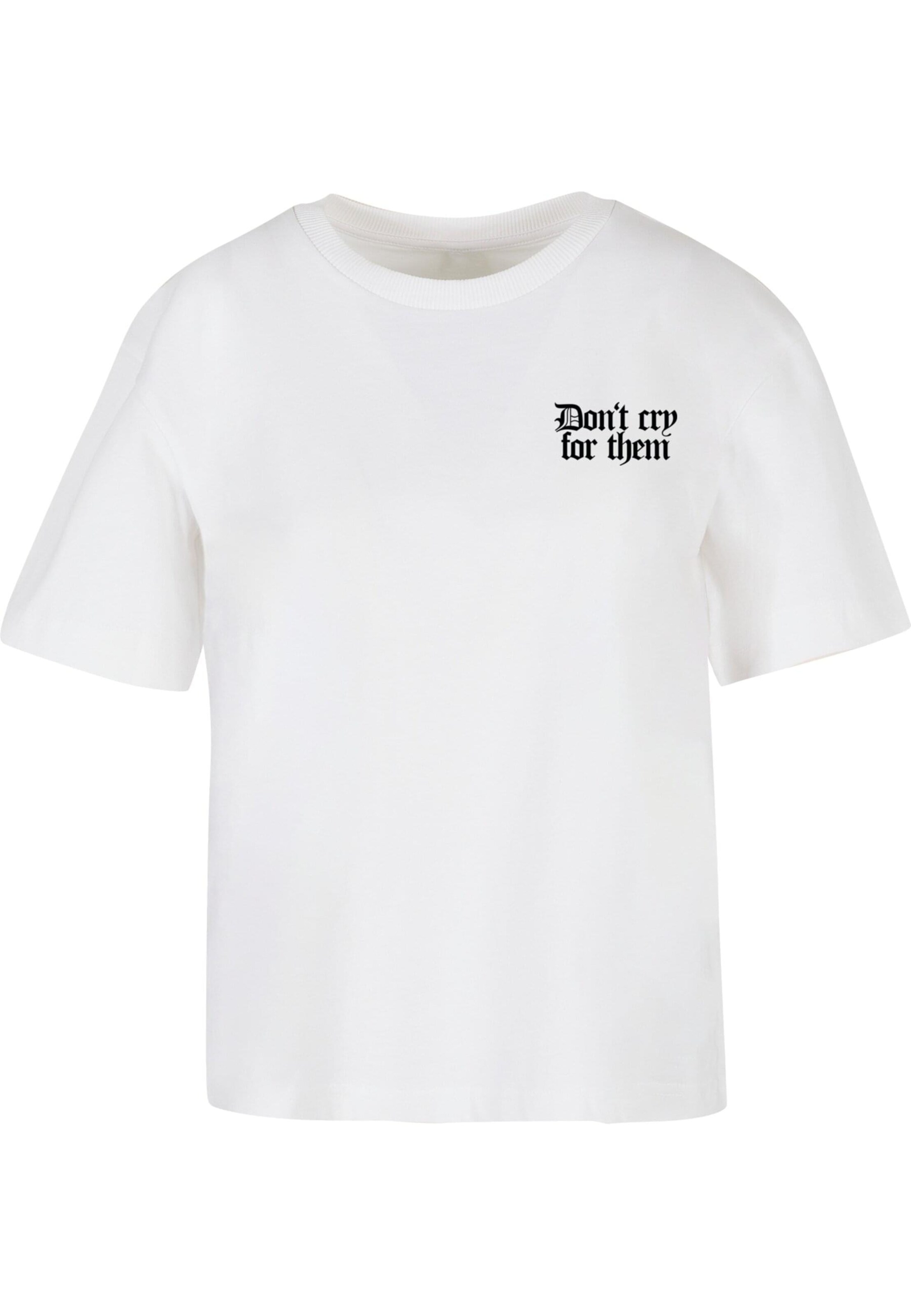 Miss Tee Shirt 'Make Them Cry' in White: front