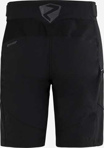 ZIENER Regular Workout Pants 'NASITA' in Black