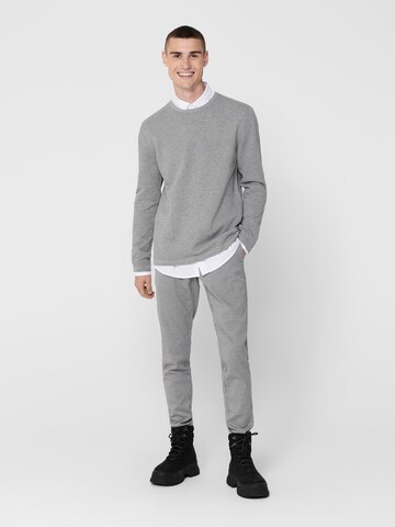 Only & Sons Regular Fit Pullover 'Panter' in Grau