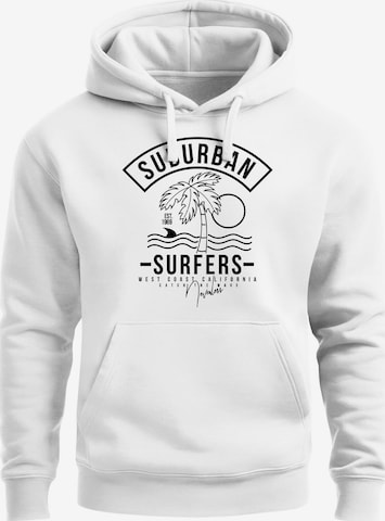 Neverless Sweatshirt 'Surfer California' in Weiß: Vorderseite