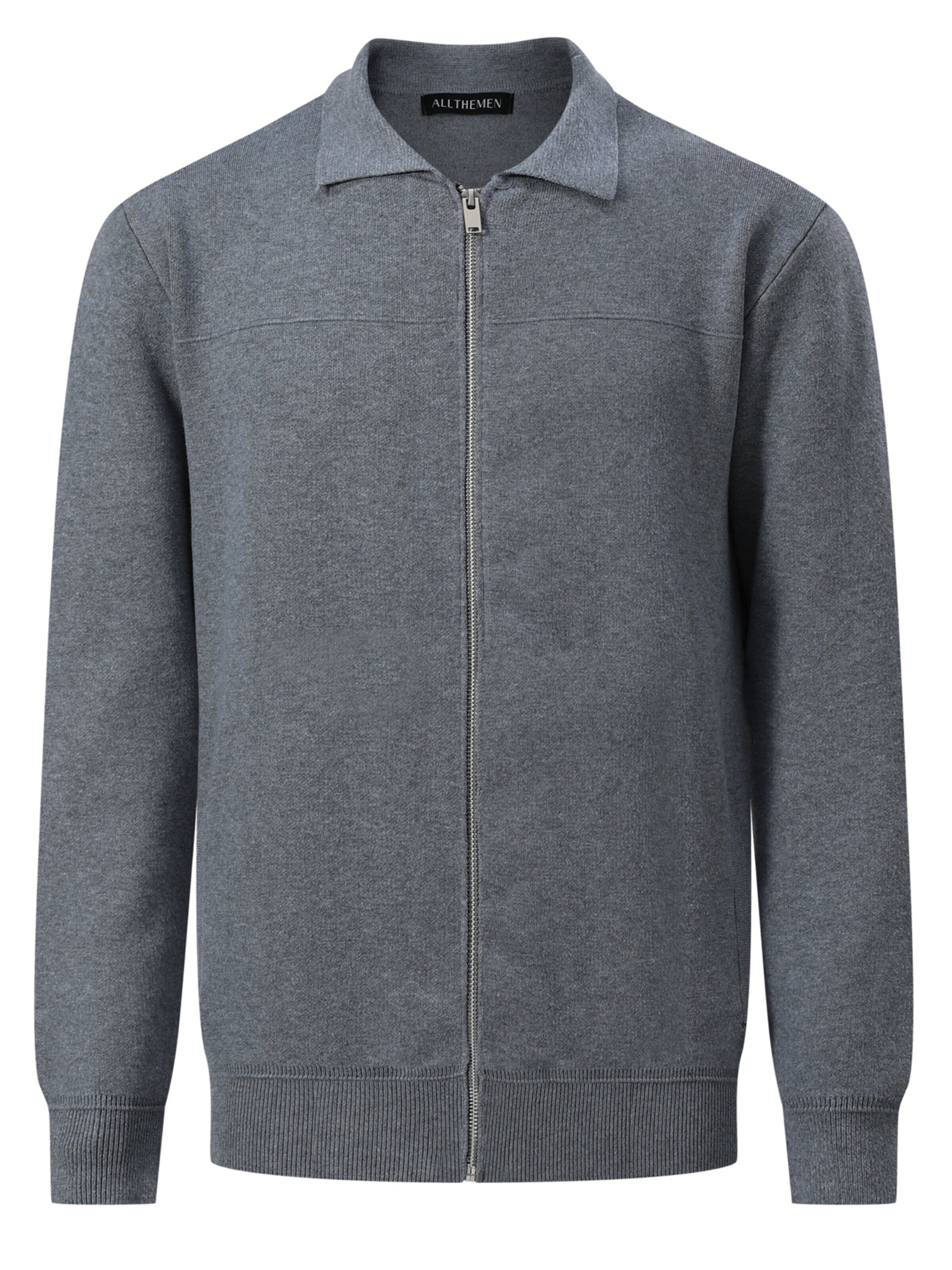 ALLTHEMEN Knit Cardigan 'Fadenton' in S in Grey, Item view