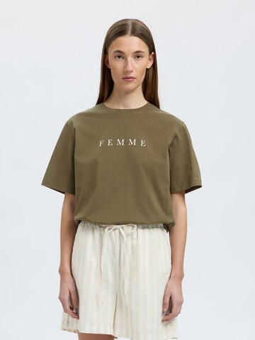SELECTED FEMME Póló 'VILJA' - zöld: elől
