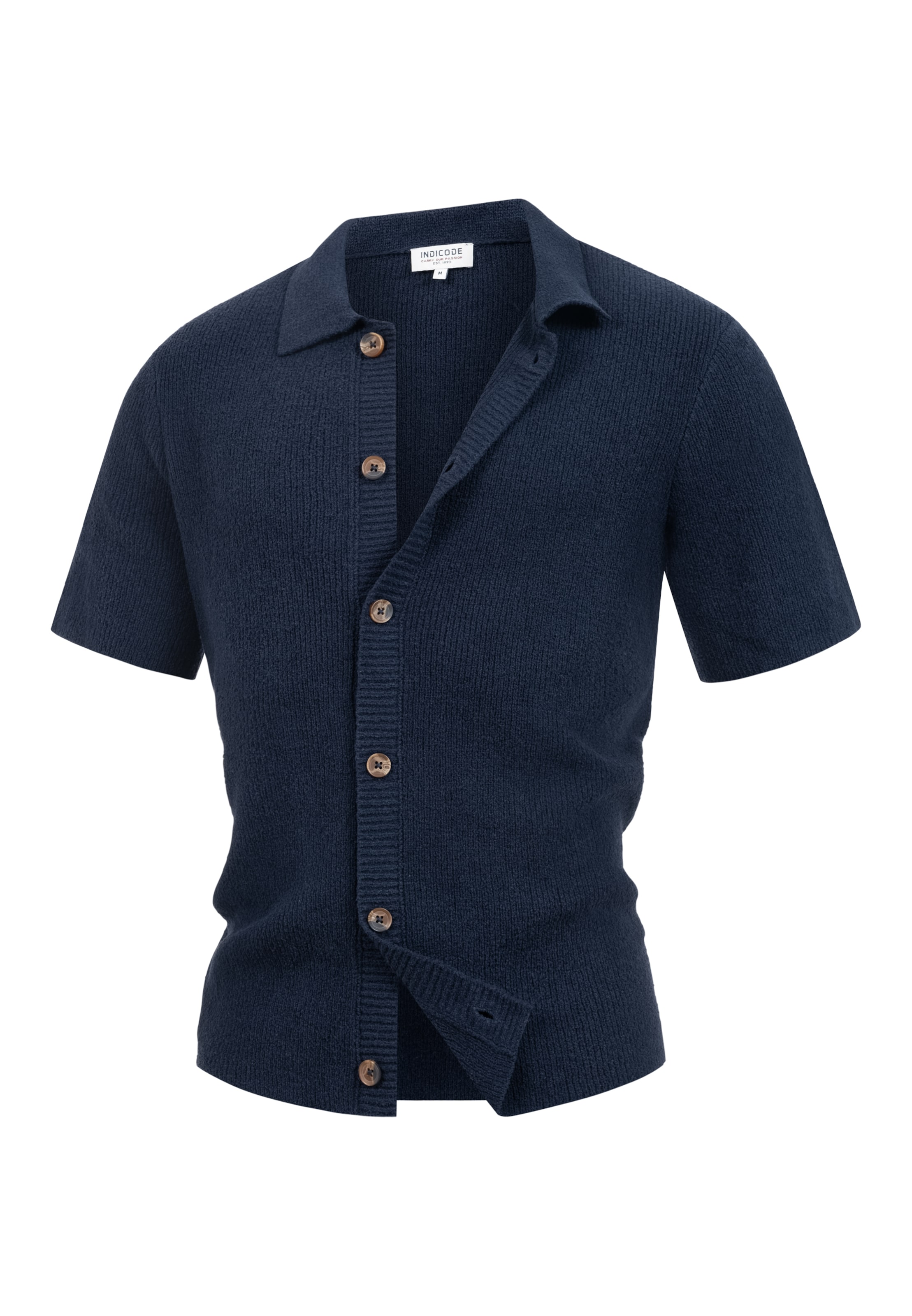 INDICODE JEANS Knit cardigan 'Daxmark' in Blue: front