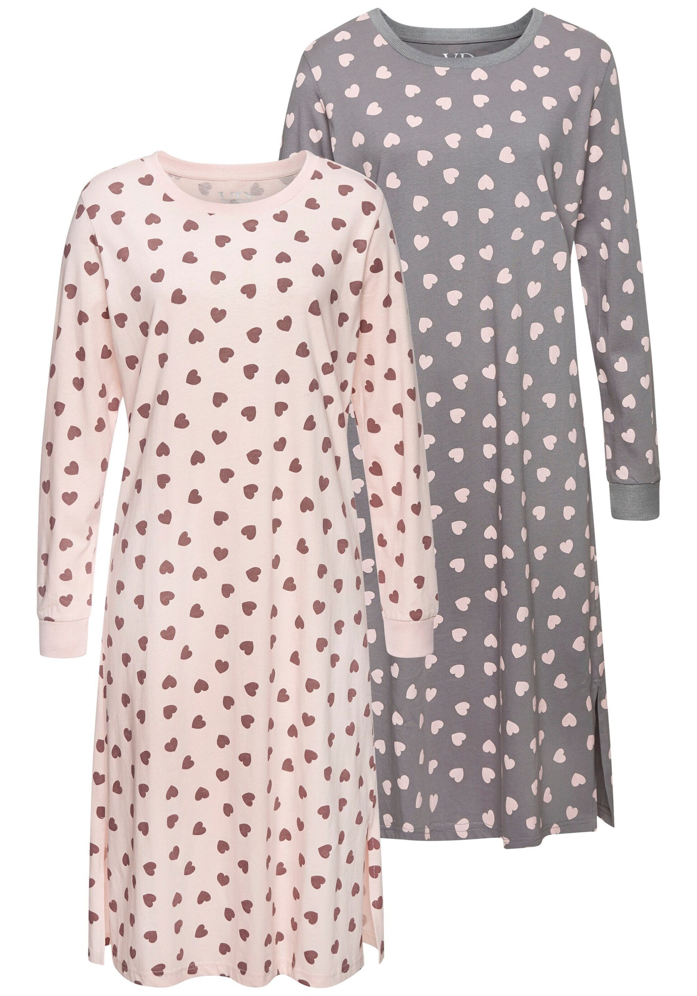 VIVANCE Nachthemd in Grau: Vorderseite