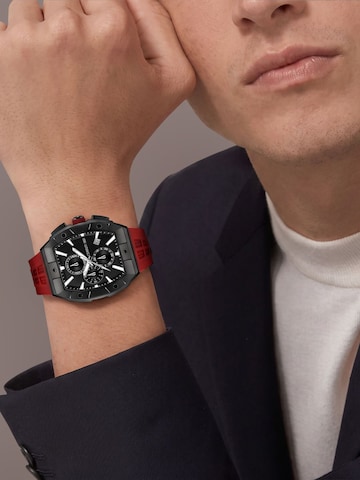 CERRUTI 1881 Zegarek analogowy 'Chronograph Macerata' w kolorze czerwony