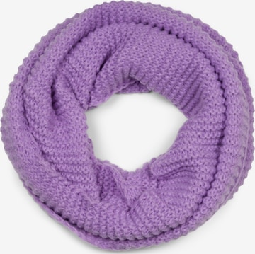 styleBREAKER Schlauchschal 'Strick Loop Wellenmuster' in Lila: Vorderseite