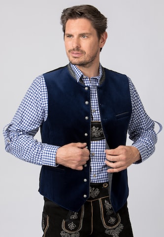 STOCKERPOINT Traditional Vest 'Lorenzo' in Blue: front