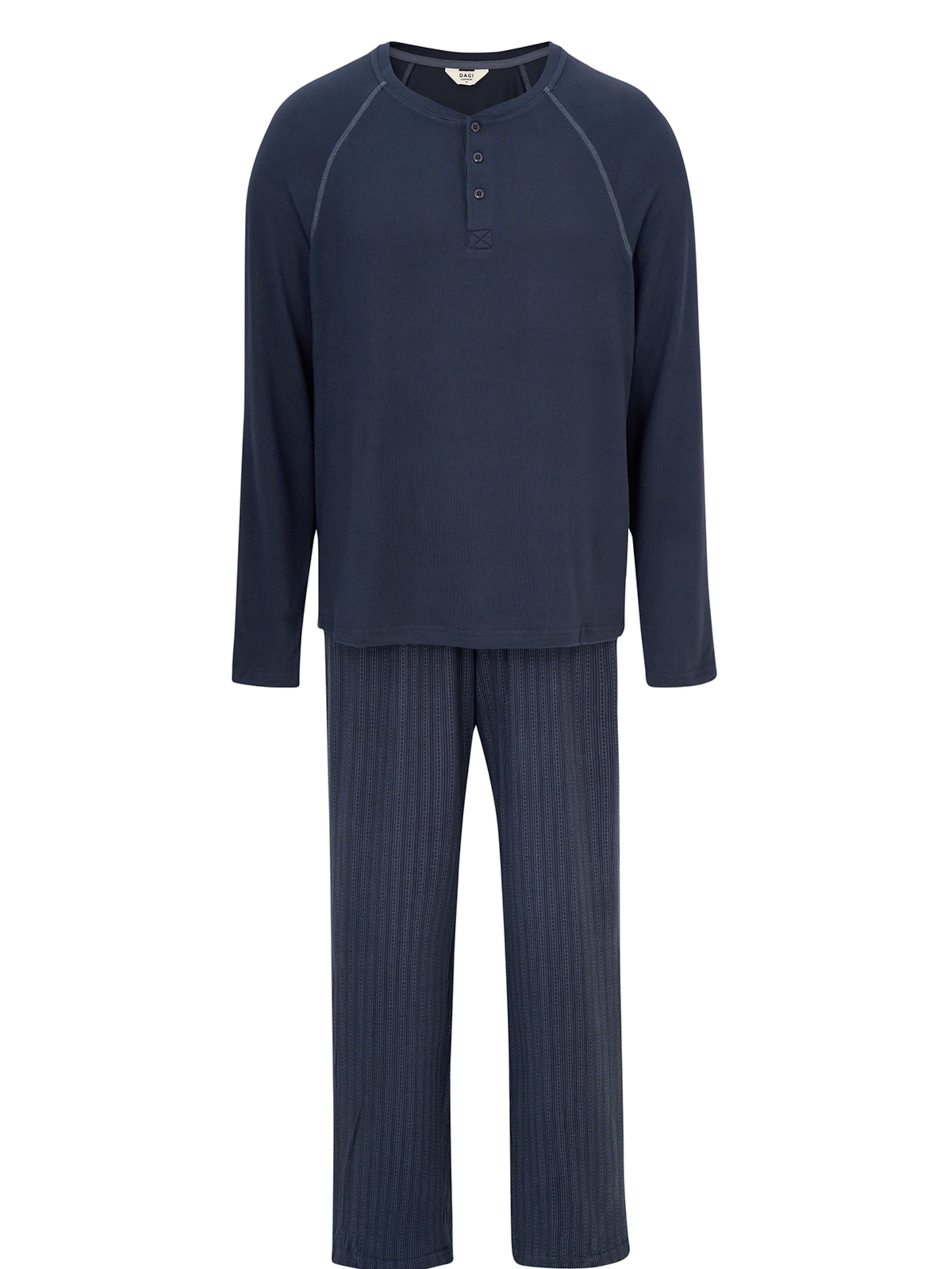 Dagi Pyjama lang in Blauw: voorkant