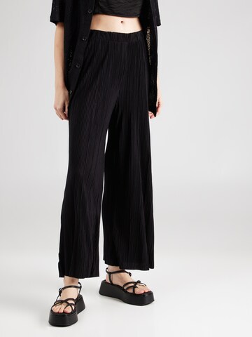 VILA Wide leg Pants 'PLISA' in Black: front