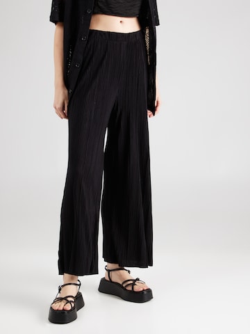 Wide Leg Pantalon 'PLISA' VILA en noir : devant