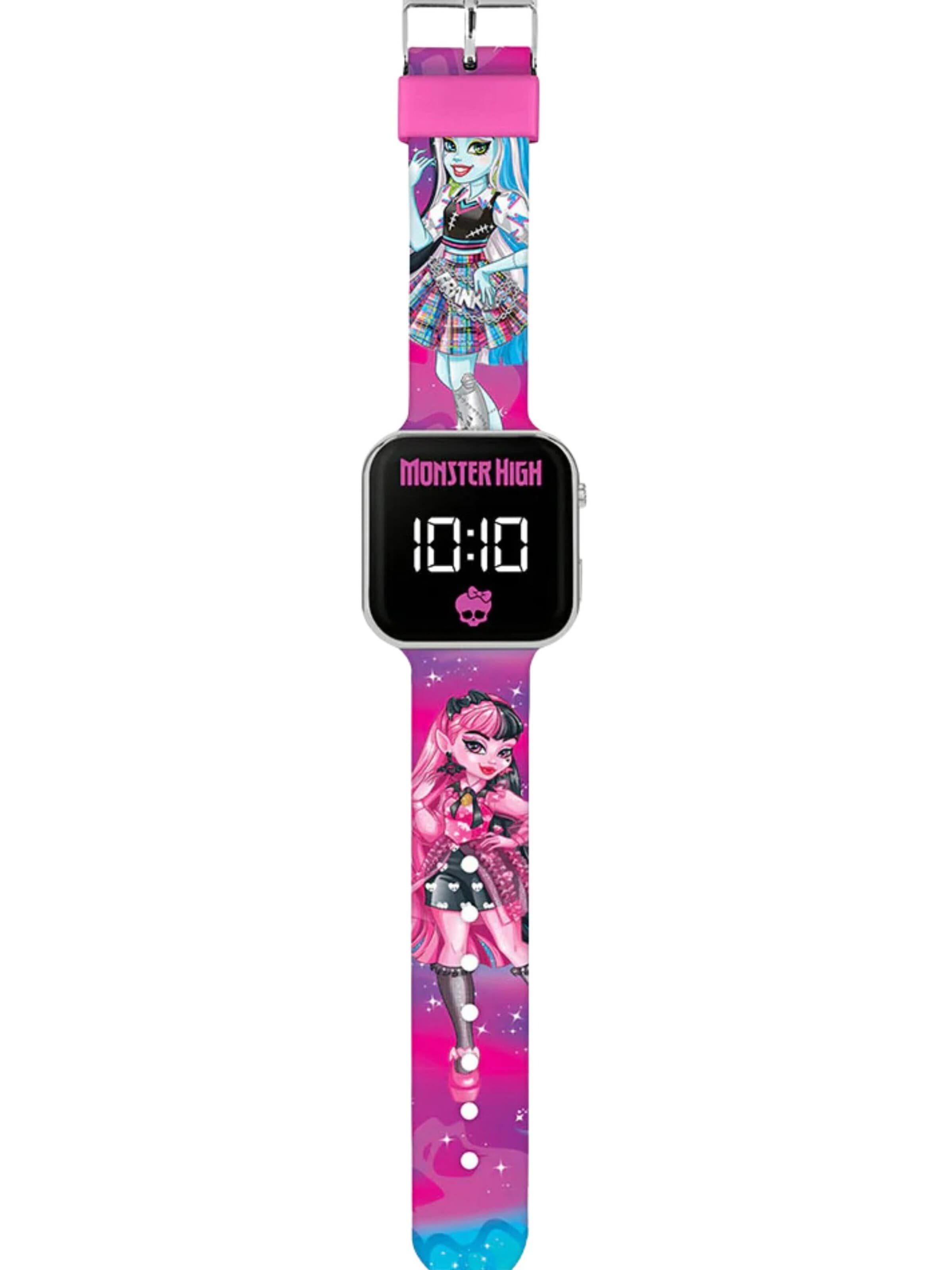 Montre 'Monster High LED' DISNEY en rose : devant