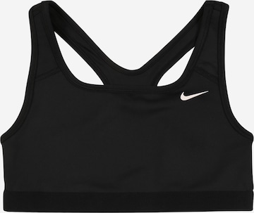 NIKE Sports Top 'Swoosh' in Black: front
