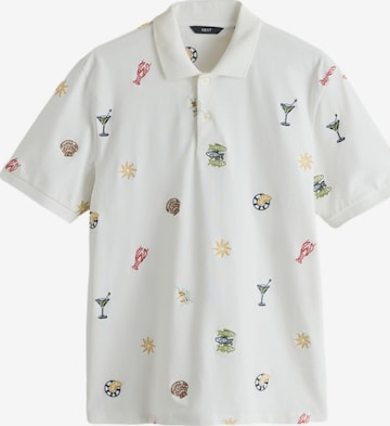 T-Shirt Next en blanc : devant