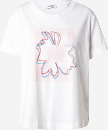 ESPRIT Koszulka 'AW' w kolorze biały: przód