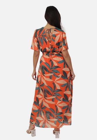 Elara Kjole i orange