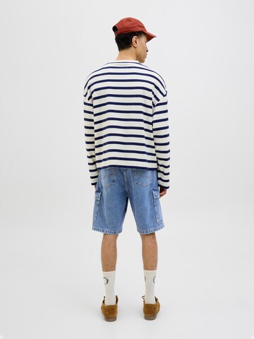 JACK & JONES Baggy Rifľové kapsáče - Modrá