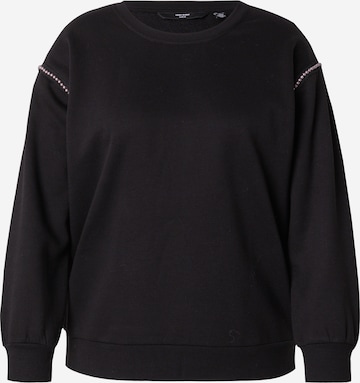 Vero Moda CurveSweater majica 'VMCDAISY' - crna boja: prednji dio