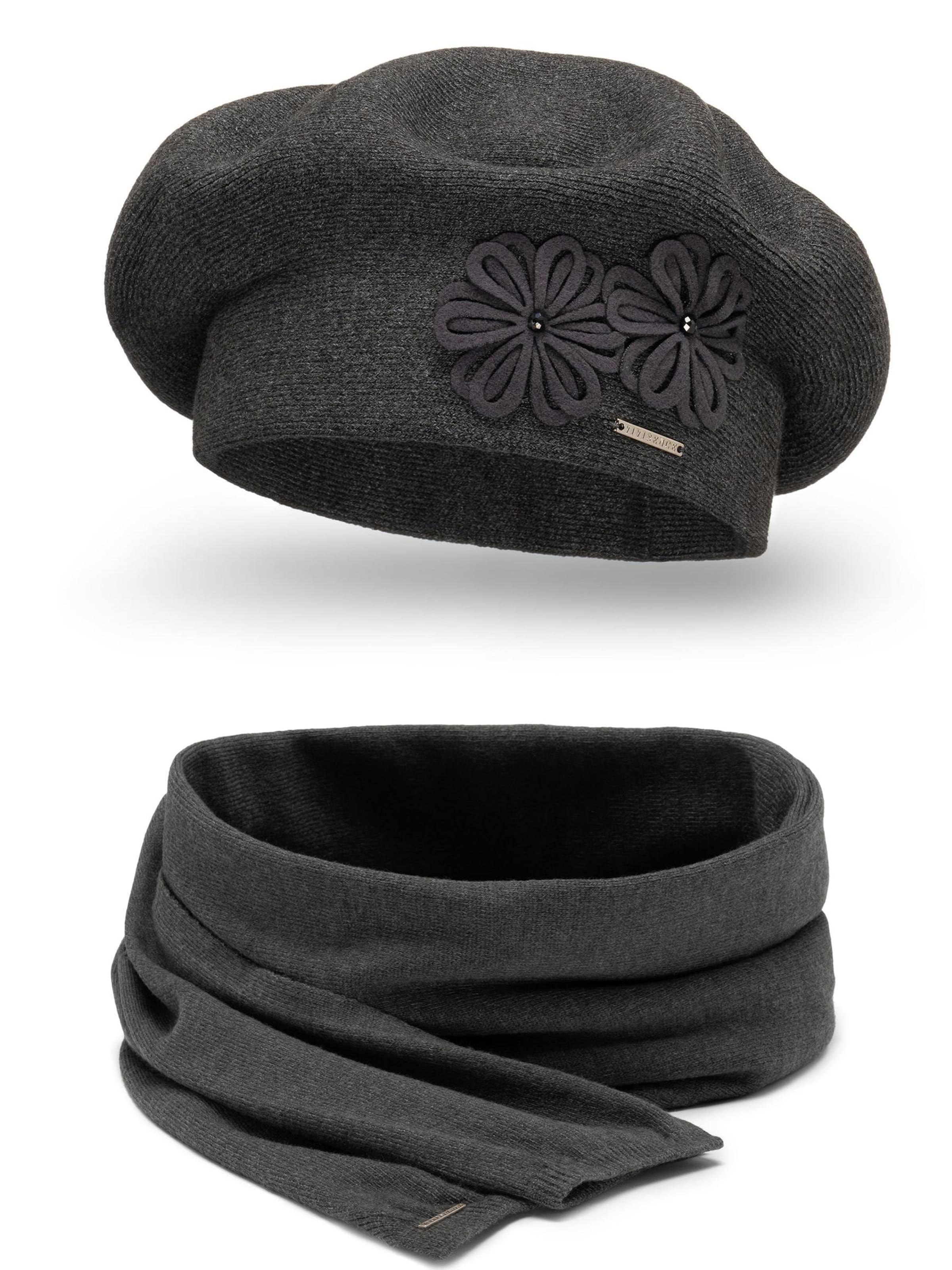 Vivisence Beanie '7007 Set' in Grey: front