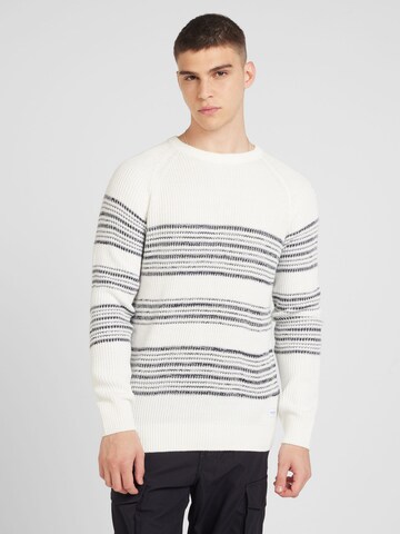 Pull-over JACK & JONES en blanc : devant