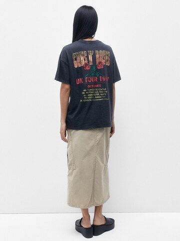 Pull&Bear T-Shirt in Schwarz