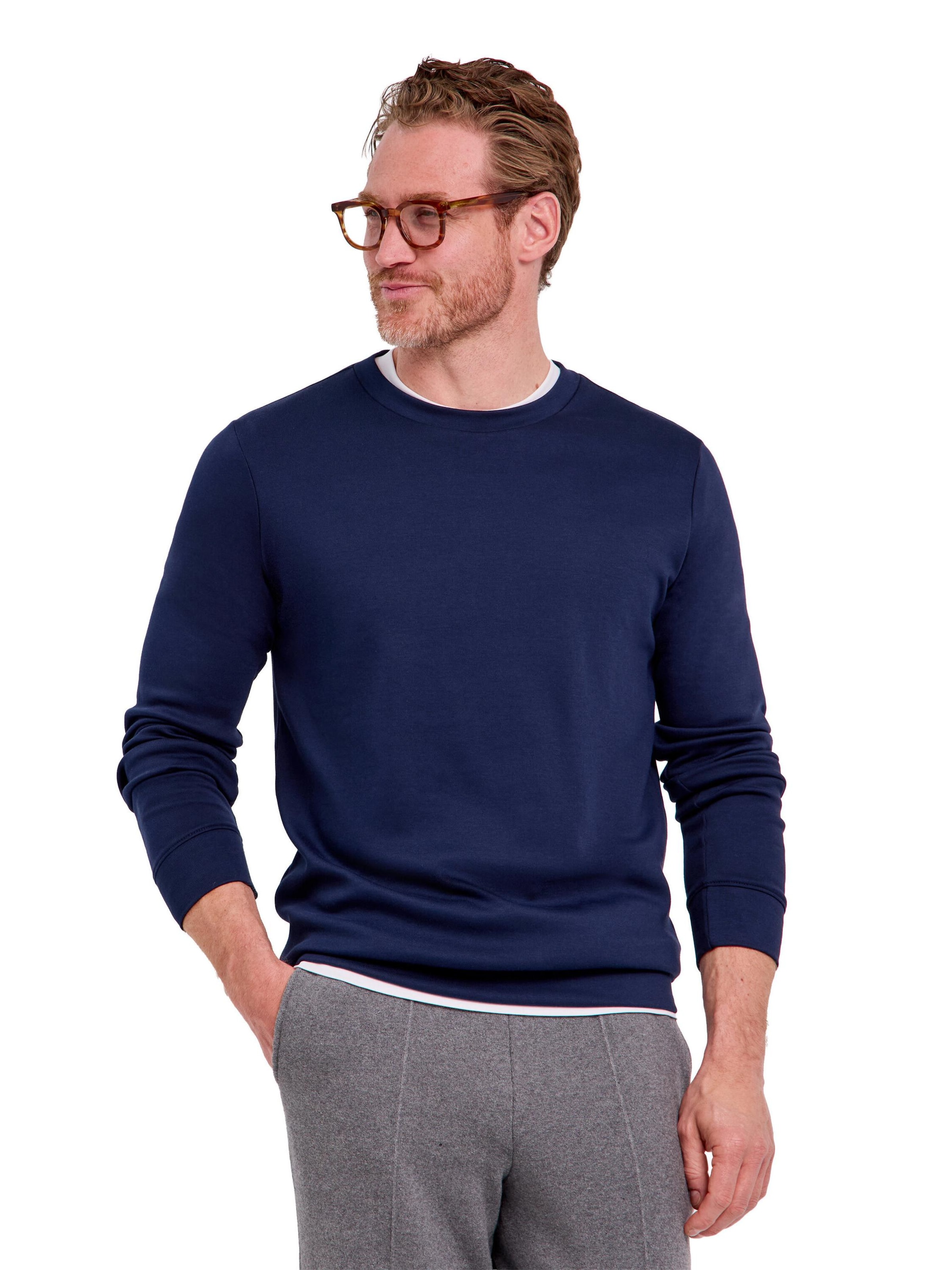 FALKE Sweatshirt 'Essential'‌‌‌ in Blau: Vorderseite