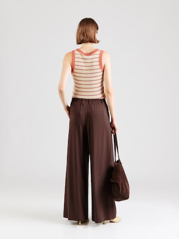 Wide leg Pantaloni di QS in marrone
