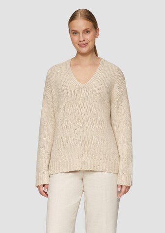 s.Oliver Sweater in Beige: front