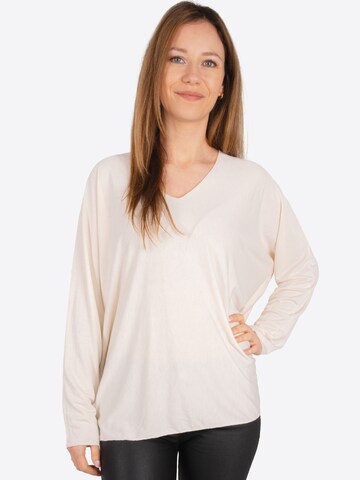Seasons of April Shirt 'Maya' in Beige: voorkant