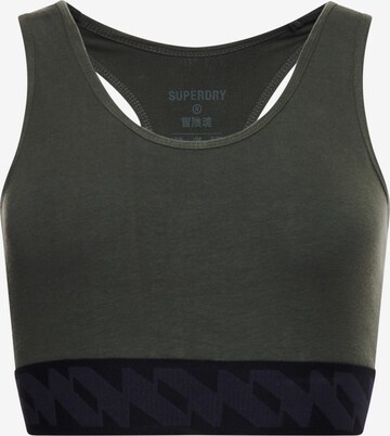 Bustier Soutien-gorge de sport Superdry en vert : devant