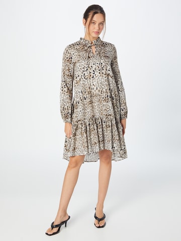 Robe Emily Van Den Bergh en marron : devant