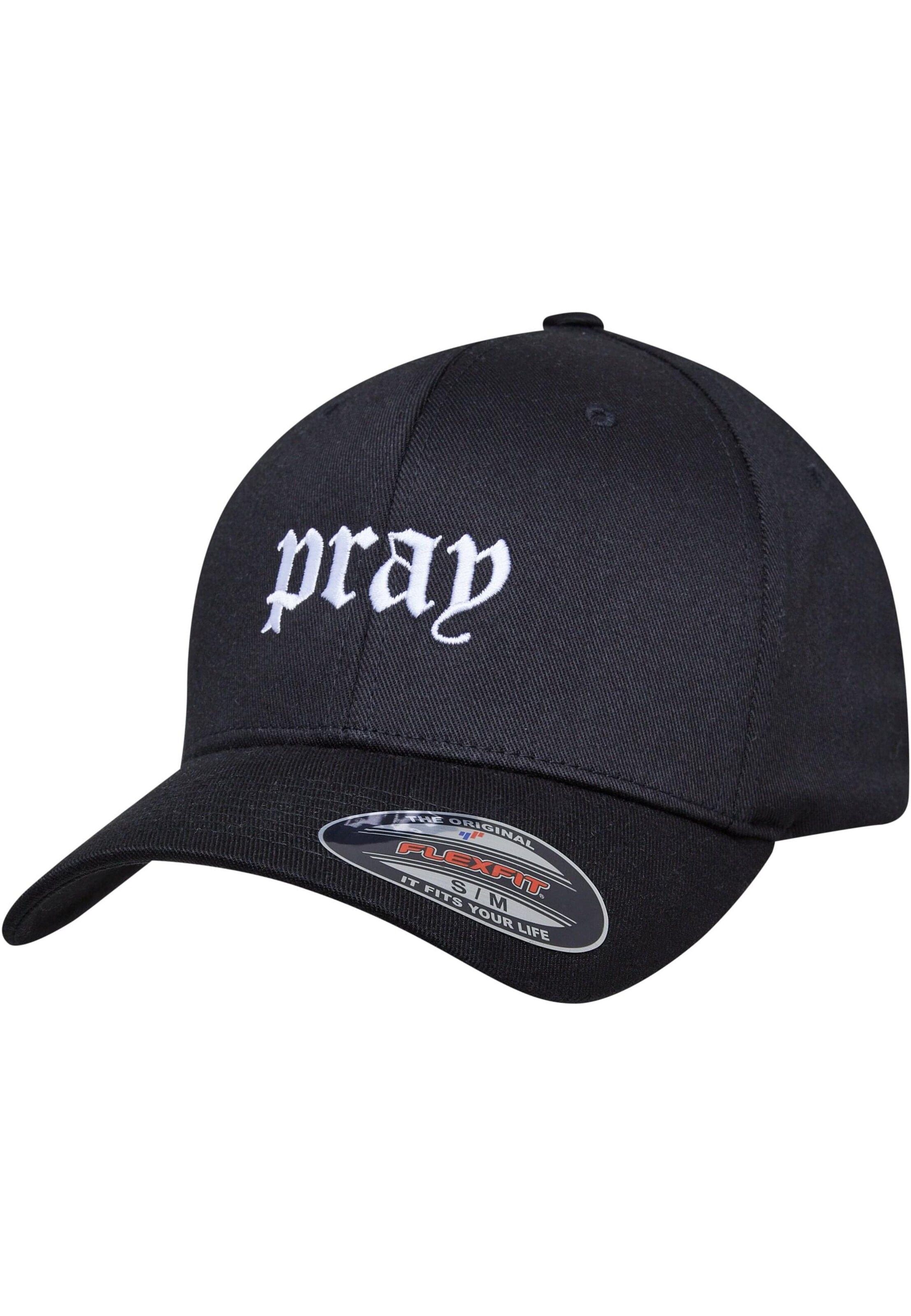 Cappello da baseball 'Pray' di Mister Tee in nero: frontale