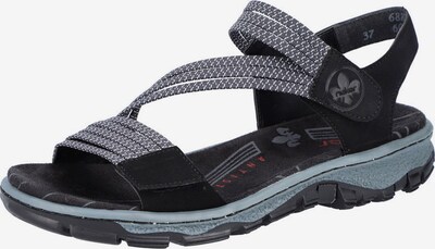 Rieker Remienkové sandále - tmavosivá / čierna / biela, Produkt