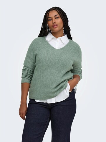 ONLY Carmakoma - Jersey 'CARCAMILLA' en verde: frente