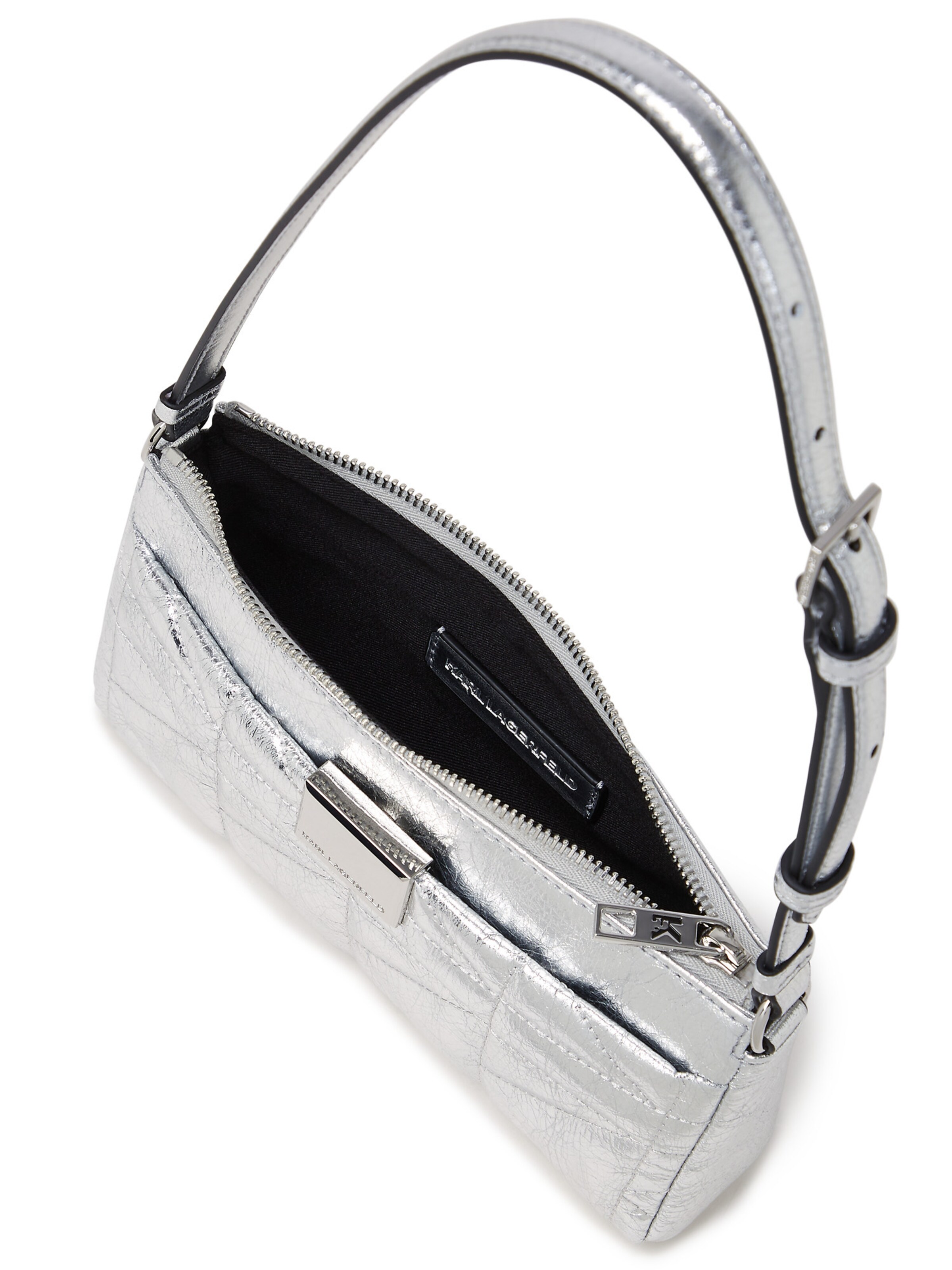 Karl Lagerfeld Τσάντα ώμου 'Kuilt' σε ασημί