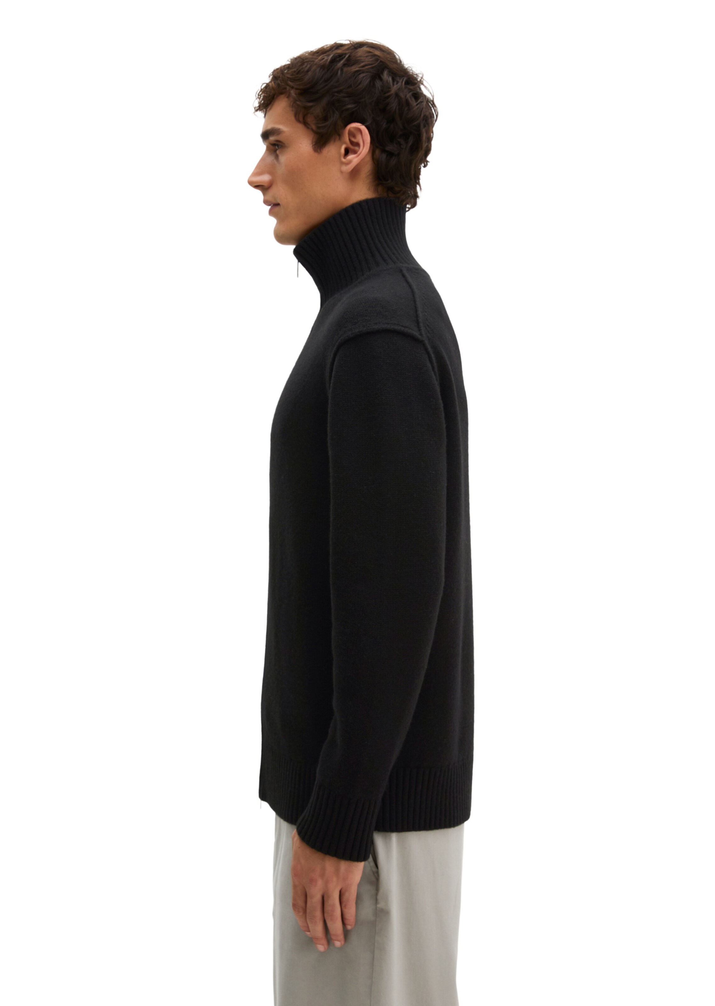 Marc O'Polo Gebreid vest in Zwart: zijkant