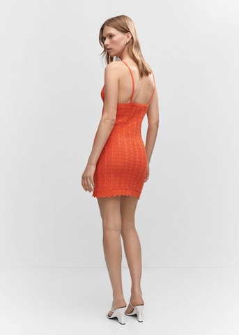 MANGO Gebreide jurk in Oranje